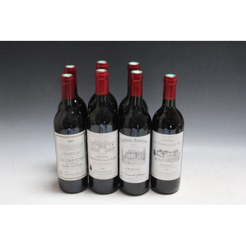 891 - 7 BOTTLES OF BORDEAUX RED WINE CONSISTING OF 2 BOTTLES OF CHATEAU LA VICOMTESSE SAINT ESTEPHE 1989, ... 