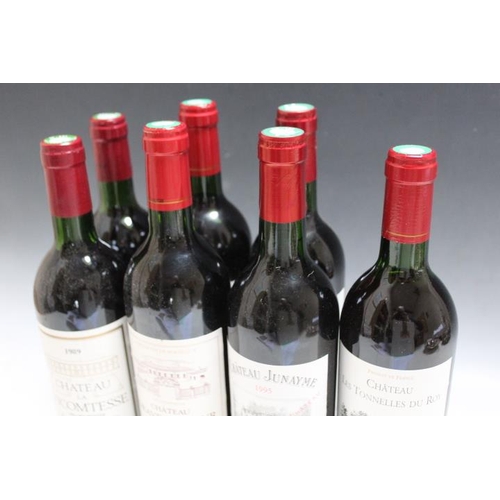 891 - 7 BOTTLES OF BORDEAUX RED WINE CONSISTING OF 2 BOTTLES OF CHATEAU LA VICOMTESSE SAINT ESTEPHE 1989, ... 