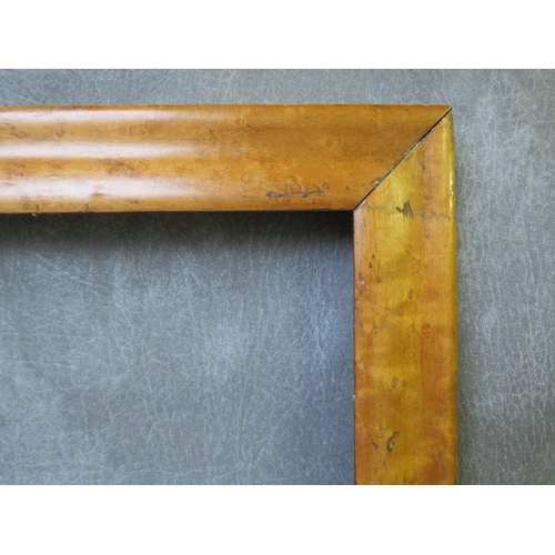 420 - A 19TH CENTURY MAPLE FRAME, frame W 5 cm, rebate 54 x 69 cm