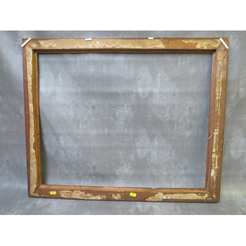 420 - A 19TH CENTURY MAPLE FRAME, frame W 5 cm, rebate 54 x 69 cm