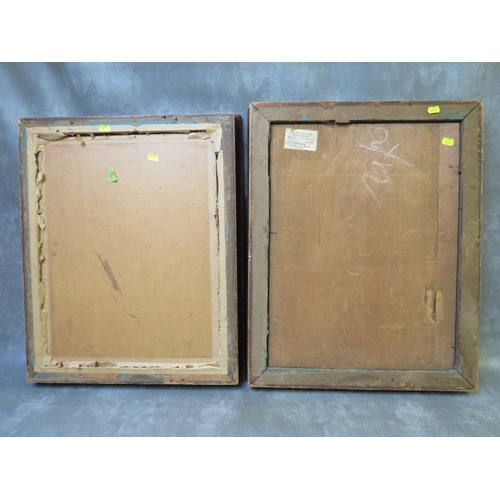 421 - A PAIR OF 19TH CENTURY MAPLE FRAMES, frame W 5.5 cm, rebates 52 x 40 cm