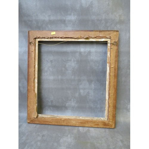 422 - A 19TH CENTURY MAPLE FRAME, frame W 5 cm, rebate 46 x 43 cm