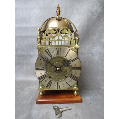 1142 - A LARGE 18TH CENTURY LANTERN CLOCK INSCRIBED JOHN MARTIN, LONDON, having a later 20th century Winter... 