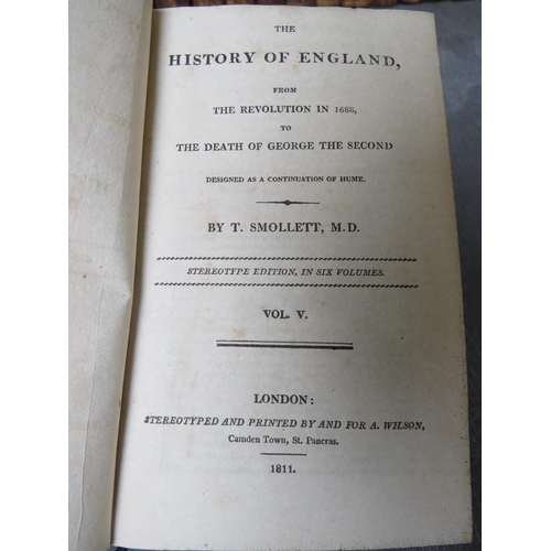 509 - HUME DAVID - THE HSTORY OF ENGLAND (MIXED EDITIONS, 16 volumes, gilt bordered spines (16)