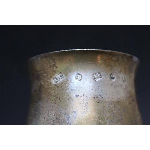 815 - A MODERN HALLMARKED SILVER CHALICE CUP, Sheffield assay and free from engravings, approx weight 151g... 