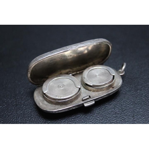 816 - A HALLMARKED SILVER TWIN SOVEREIGN HOLDER - BIRMINGHAM 1896, approx weight 38.4g, W 6 cm,