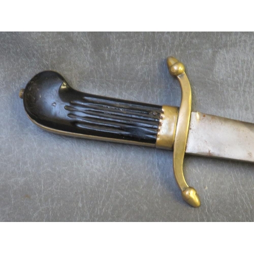 1111 - A LATE 19TH / EARLY 20TH CENTURY GERMAN HUNTING SWORD, blade L 52 cm, overall L 66 cm