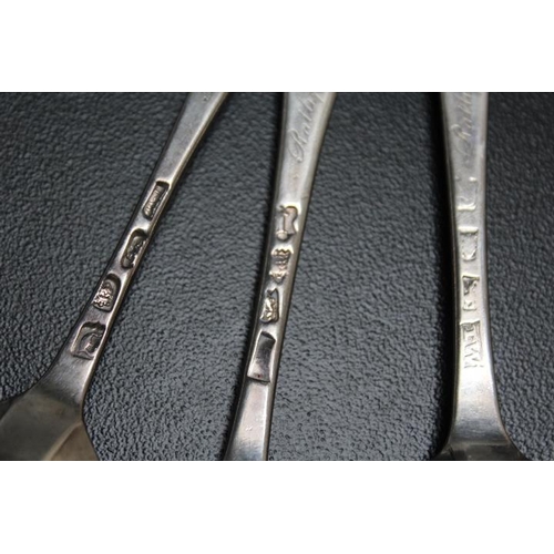 836 - HESTER BATEMAN - A SET OF FIVE BRIGHT CUT TEASPOONS - LONDON 1788, approx weight 65g, L 12 cm