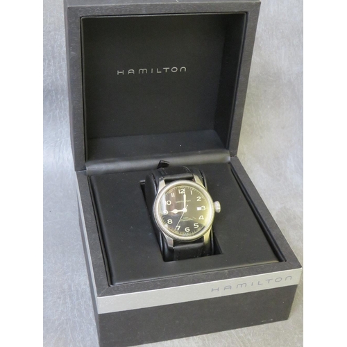 739 - HAMILTON - A GENTLEMANS STAINLESS STEEL KHAKI AUTOMATIC WRISTWATCH - TEAM EARTH HARRISON FORD COLLEC... 