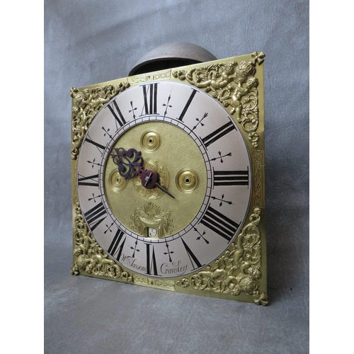 1132 - A GOOD GEORGE I 30 HOUR CLOCK MOVEMENT BY WILLIAM SANSOM CRAWLEY, the 10