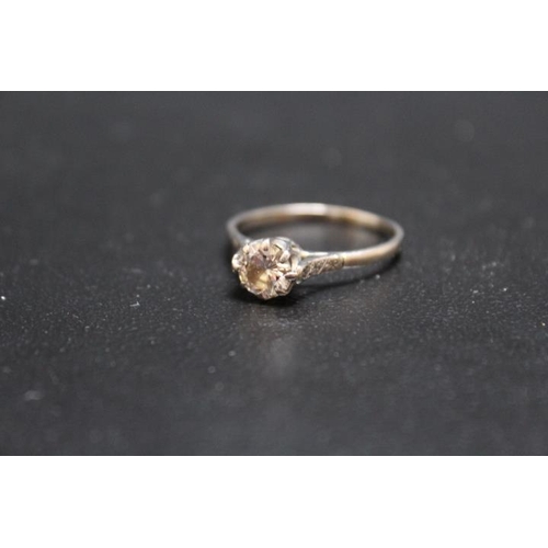 694 - A DIAMOND SOLITAIRE RING, being of an estimated 1 carat and set in 18 carat white gold, approx weigh... 