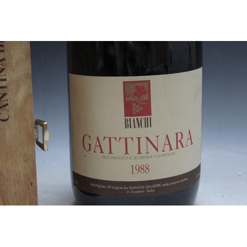 883 - A DOUBLE MAGNUM BOTTLING OF BIANCHI GATTINARA DOC 1988, wax seal intact and in a wooden presentation... 