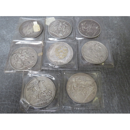 756 - A COLLECTION OF QUEEN VICTORIA VEILED HEAD CROWNS, 1894, 1895 x 2, 1896, 1897, 1899 and 1900 x 2