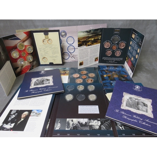 762 - A SILVER PROOF 1977 CROWN, and 1997 five pounds (both in cases of issue with COA's) and a quantity o... 