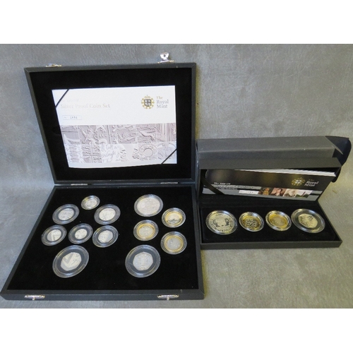 770 - QEII ROYAL MINT SILVER PROOF COIN SET, and 2009 siler proof piedford set (both sets include Kew Gard... 