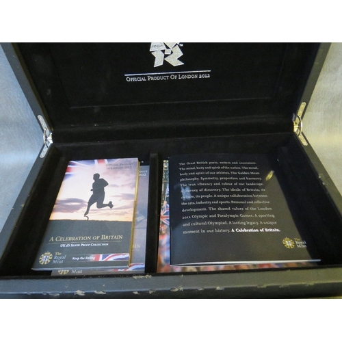 775 - QEII ROYAL MINT 2009/10, 2012 CELEBRATION OF BRITAIN SILVER PROOF COLLECTION, in case of issue with ... 