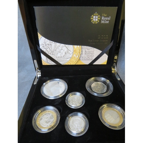 778 - ROYAL MINT SILVER PROOF SETS, 2009 Britannia Golden Silhouette, 2007 Family Silver, 2009 Anniversary... 