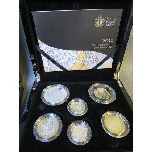 778 - ROYAL MINT SILVER PROOF SETS, 2009 Britannia Golden Silhouette, 2007 Family Silver, 2009 Anniversary... 