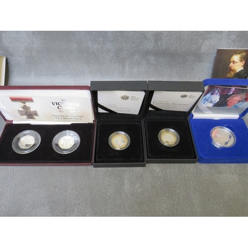 792 - A COLLECTION OF FIFTEEN ROYAL MINT SILVER PROOF COIN SETS AND SINGLES, to include British Bridges 20... 