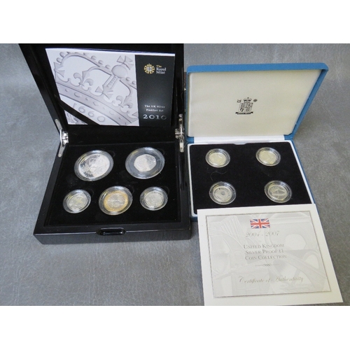 792 - A COLLECTION OF FIFTEEN ROYAL MINT SILVER PROOF COIN SETS AND SINGLES, to include British Bridges 20... 