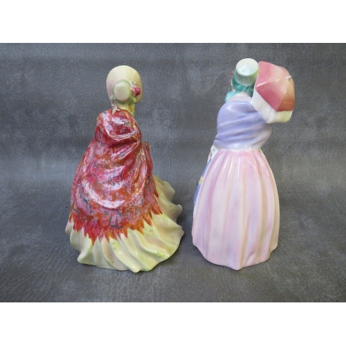 1005 - A ROYAL DOULTON 'MISS DEMURE' FIGURINE HN1402, and 'Her Ladyship' figure, HN1977 (2)