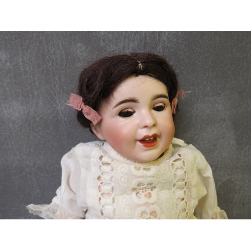 567 - A 19TH CENTURY PORCELAIN BODIED DOLL 'BABY EDNA', inscribed S.P.B.J. 236 Paris