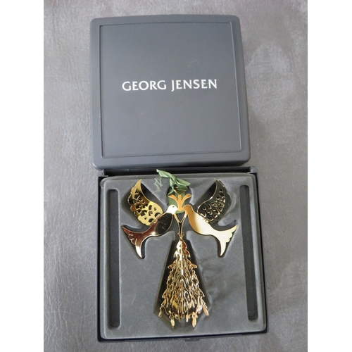 554 - GEORG JENSEN - A COLLECTION OF FIVE BOXED CHRISTMAS ORNAMENTS,  comprising 1998, 1994, two x 2004 an... 