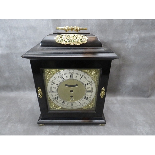 1140 - A LATE 17TH CENTURY EBONISED BRACKET CLOCK CASE WITH DIAL PLATE BY WILLIAM WRIGHT LONDON, having fin... 