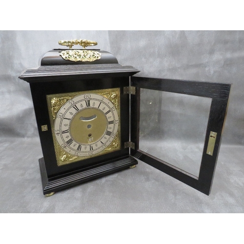 1140 - A LATE 17TH CENTURY EBONISED BRACKET CLOCK CASE WITH DIAL PLATE BY WILLIAM WRIGHT LONDON, having fin... 