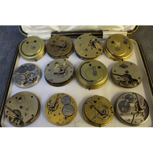 732 - A COLLECTION OF POCKET WATCH MOVEMENTS, to include a Livingstone, Thomas Russell & Son etc., average... 