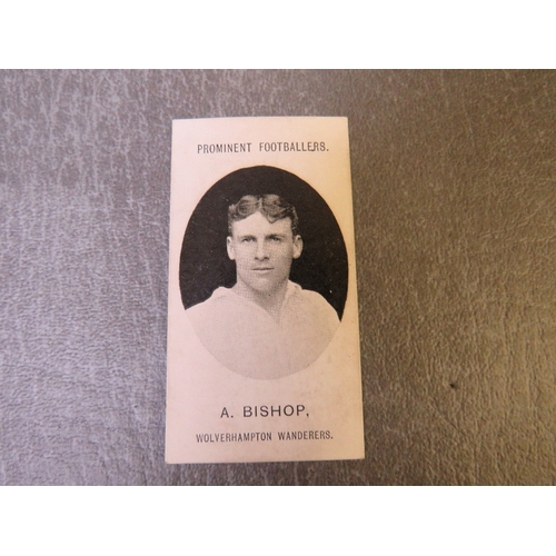 521 - SIX EARLY 20TH CENTURY 'TEDDY' PROM F'BALLERS FOOTBALL TRADE CARDS, comprising 1907 A.J. Bishop, 190... 