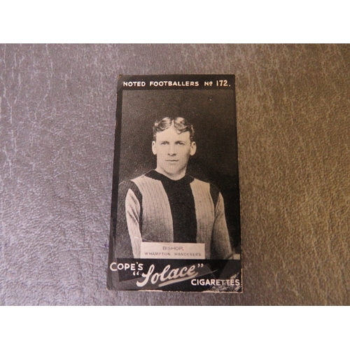 523 - SIX WOLVERHAMPTON WANDERERS 1910 COPES (5 X SOLACE, 1 X CLIPS) NOTED FOOTBALLERS FOOTBALL TRADE CARD... 