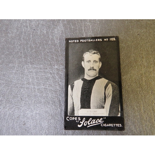 523 - SIX WOLVERHAMPTON WANDERERS 1910 COPES (5 X SOLACE, 1 X CLIPS) NOTED FOOTBALLERS FOOTBALL TRADE CARD... 