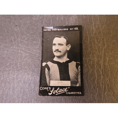 523 - SIX WOLVERHAMPTON WANDERERS 1910 COPES (5 X SOLACE, 1 X CLIPS) NOTED FOOTBALLERS FOOTBALL TRADE CARD... 