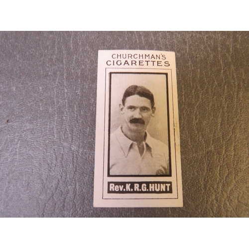 524 - THREE WOLVERHAMPTON WANDERERS 1910 /1912  FOOTBALLERS FOOTBALL TRADE CARDS, comprising K.R.G. Hunt (... 