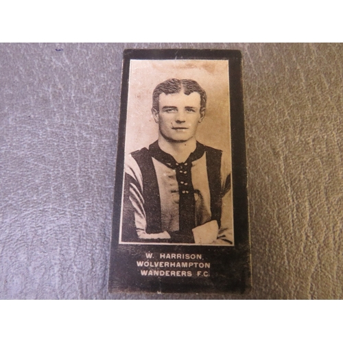 524 - THREE WOLVERHAMPTON WANDERERS 1910 /1912  FOOTBALLERS FOOTBALL TRADE CARDS, comprising K.R.G. Hunt (... 