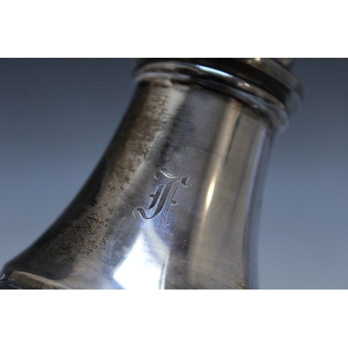 822 - A HALLMARKED SILVER SUGAR CASTER BY JAMES DIXON & SONS - SHEFFIELD 1959, approx weight 168, H 17 cm