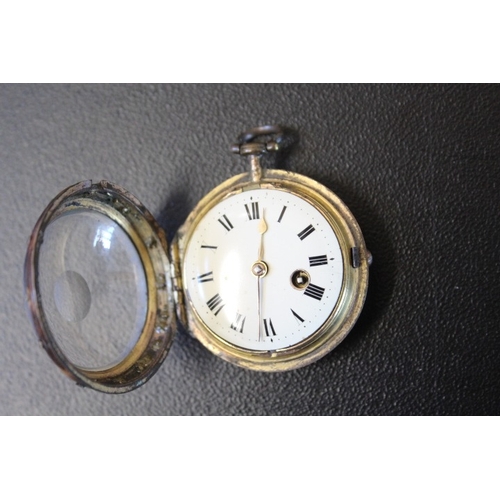 717 - AN ANTIQUE TORTOISESHELL POCKET WATCH BY EDW TOMLIN - LONDON, numbered 6011 and engraved 'Roy Exchge... 