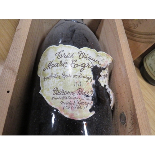 900 - 2 BOTTLES OF MARC EGRAPPE D'ARBOIS, together with 1 bottle of Taylor's vintage port 1984 (3)