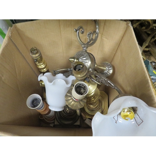 82 - A quantity of lamps and light fittings etc