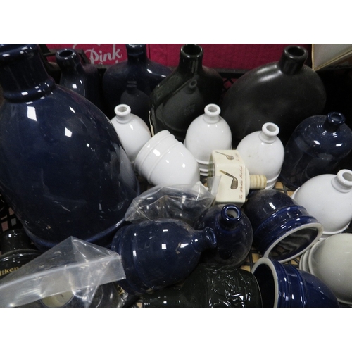 96 - A large collection of  Doulton Toby jugs - Jim Beam etc together with a tray of sundries (2)