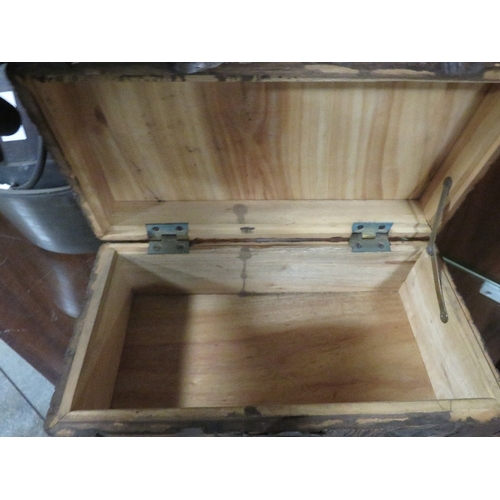 284 - A mahogany smokers cabinet together with an oriental box