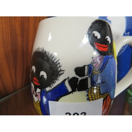 303 - A Royal Doulton limited edition Golly together with similar Coalport figure Farewell Golly and a Gol... 