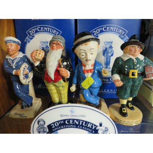 305 - Four boxed limited edition Royal Doulton figurines advertising classics consisting of players Hero, ... 