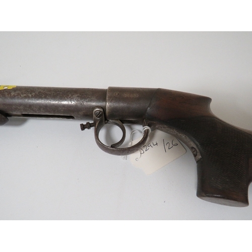 321 - A BSA Lincoln Jeffries under lever air rifle, serial number 965, produced in 1905, with impressed ma... 