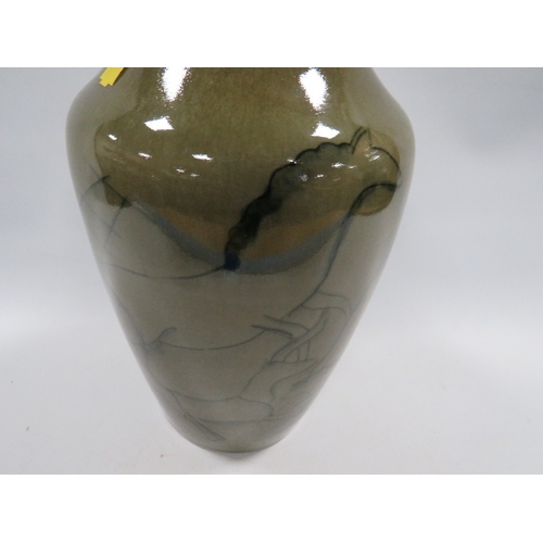 344 - A Cobridge stoneware horse design vase