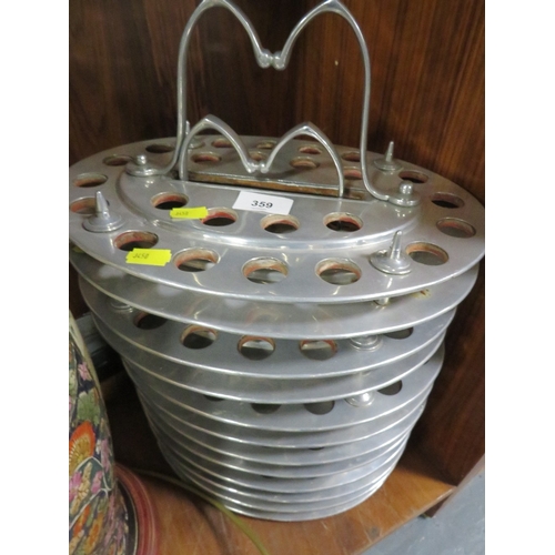 359 - Six silver plated oval stacking communion trays by Townshends Ltd., circa 1920