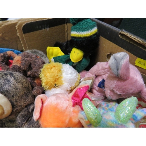 70 - Three trays containing a collection of TY Beanies - mainly TY Beanie animals