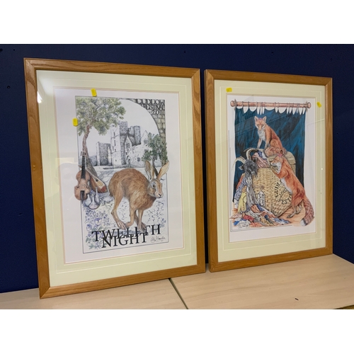 3 - A set of four framed Ludlow festival Shakespeare prints by Polly Hamilton. (4)