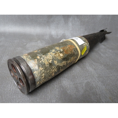 77 - A WW2 GERMAN KRIESMARINE U-BOAT ILLUMINATION FLARE (INERT - DEACTIVATED), in relic condition